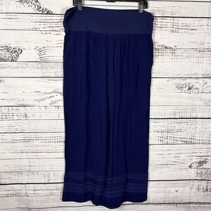 Lilka Anthropologie Womens Large Navy Blue Sleep Lounge Pants Boho Comfy Flowy